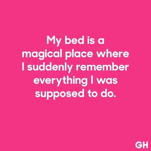 My bed is a magical place!